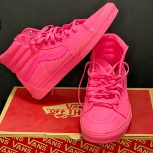 VANS SK8-HI Neon Pink (Mono Canvas) Sneakers
